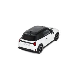MINI COOPER S NANUQ WHITE (METALLIC) 2025 OttO mobile 1:18 Resinemodell (Türen, Motorhaube... nicht zu öffnen!)